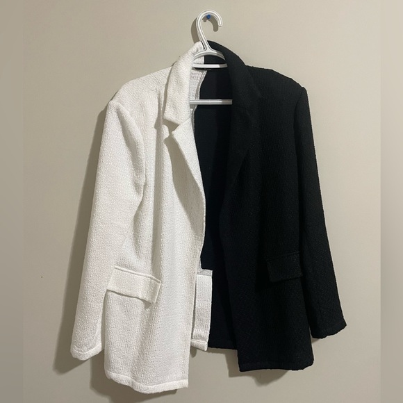 COLOUR BLOCK TWEED BLAZER - Picture 3 of 4